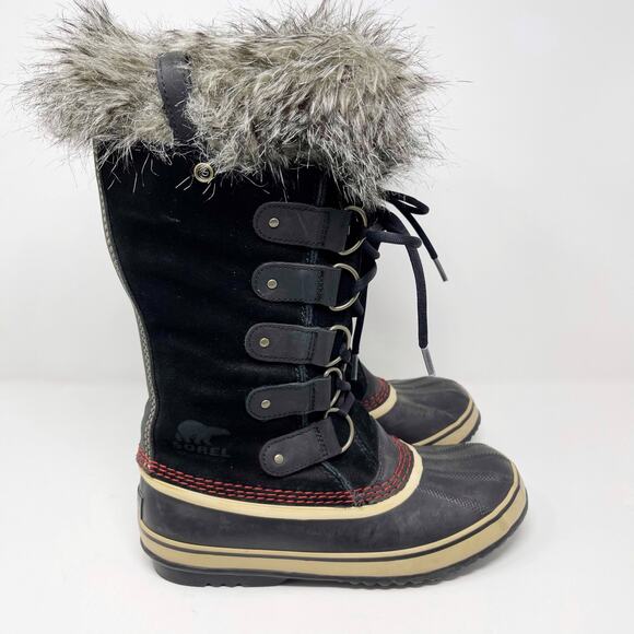 Sorel Womens Size 9 Black Joan of Arctic Waterproof Suede Leather Winter Boots - Picture 4 of 12